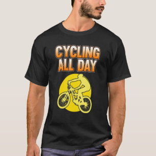 Fietsen de hele dag Fiets Fietser Grafisch T-shirt
