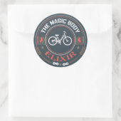Fietsen, de Magic Body Elixir Ronde Sticker (Tas)