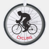 Fietsen Design Papier Ornament Kaart (Achterkant)