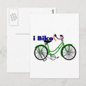 fietsen die 1950 fietsen tekenen briefkaart (Voorkant / Achterkant)