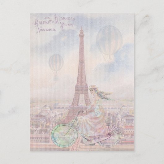 Fietsen door Parijs Briefkaart (Voorkant)