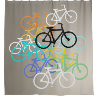 Fietsen. Douchegordijn