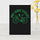 Fietsen Een Gelukkig Fietser Saint Patrick's Day H Kaart (Gele Bloem)