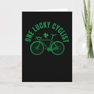 Fietsen Een Gelukkige Wielrenner Saint Patrick's D Kaart