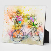 Fietsen en bloemen fotoplaat (Zijkant)