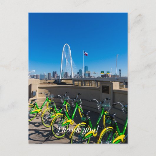 Fietsen En Dallas Briefkaart (Voorkant)