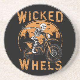 Fietsen en Ghost Road Zandsteen Onderzetter