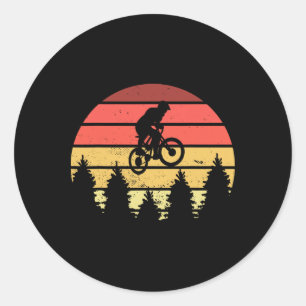 Fietsen en mountainbiken, volledige mountainbike, ronde sticker