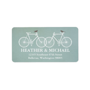 Fietsen en vogellabels etiket
