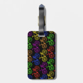 Fietsen, fiets, racefiets, fietser bagagelabel (Achterkant verticaal)