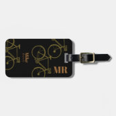 Fietsen. fietser reizen bagagelabel (Voorkant horizontaal)