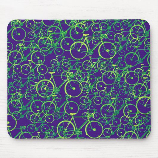 fietsen: fietspatroon muismat (Voorkant)