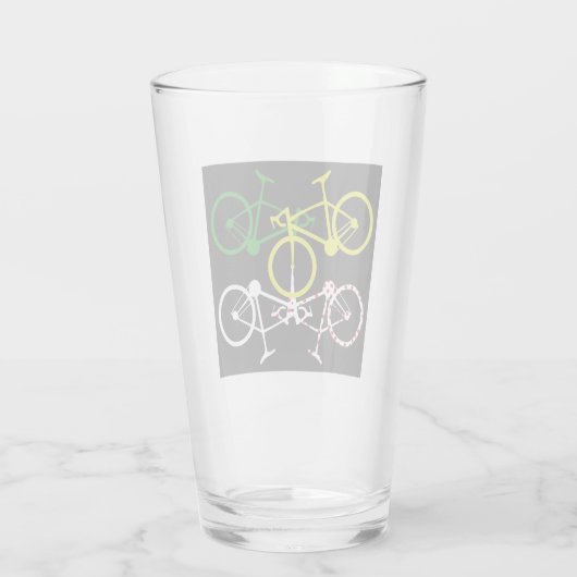 Fietsen Geel Groen Wit Polka-dot truien Glas (Achterkant)