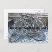 Fietsen, Gent (België) Briefkaart (Voorkant / Achterkant)