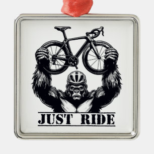 Fietsen Gewoon rijden Gorilla Metalen Ornament