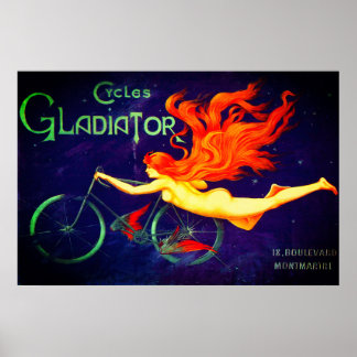 fietsen Gladiator Franse fietsen omkeren Poster