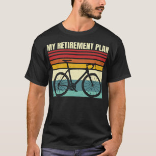 fietsen grappig mijn pensioenplan fietsen t-shirt