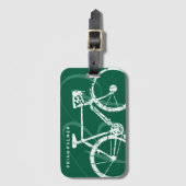 Fietsen / Groene Fietser Bagagelabel (Voorkant (verticaal))