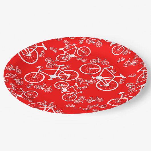 Fietsen Groot en Klein Papieren Bordje (Gekanteld)