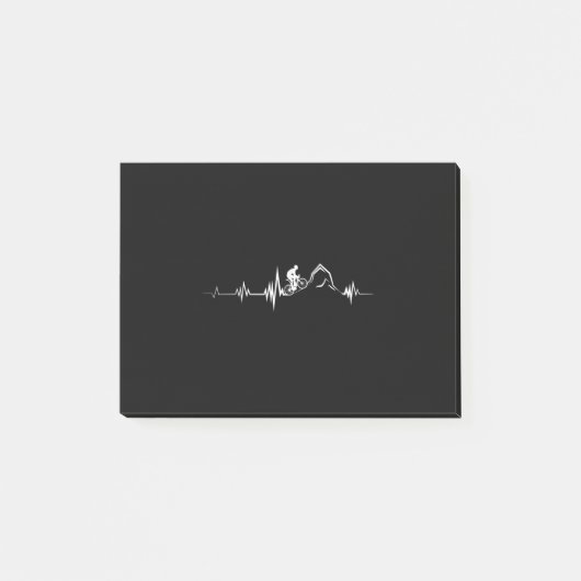 Fietsen, hartslag, racen, fietsenbergen post-it® notes (Voorkant)