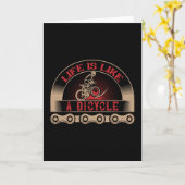 Fietsen - Het leven is als een fiets Kaart (Gele Bloem)