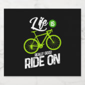 Fietsen - Het leven is echt goed op weg Bier Etiket (Enkel label)