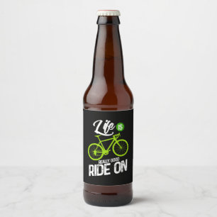 Fietsen - Het leven is echt goed op weg Bier Etiket