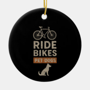 Fietsen Honden Aaien Grappige Fietsende Hond Liefh Keramisch Ornament