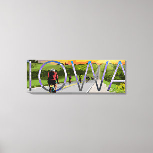 Fietsen in Iowa Canvas Art Afdruk