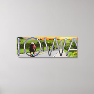 Fietsen in Iowa Canvas Art Afdruk