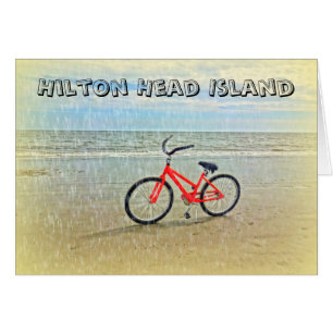 Fietsen in Sun Shower op Hilton Head Island Beach
