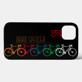 fietsen in verschillende kleuren gepersonaliseerd Case-Mate iPhone case (Achterkant (horizontaal))