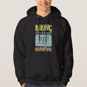 Fietsen is een ticket naar de avontuurlijke vintag hoodie