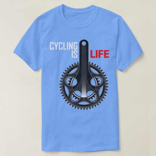 Fietsen is levenslange Shirt (Design voorkant)