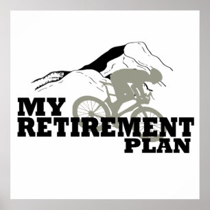 fietsen is mijn citaat uit het pensioenplan poster