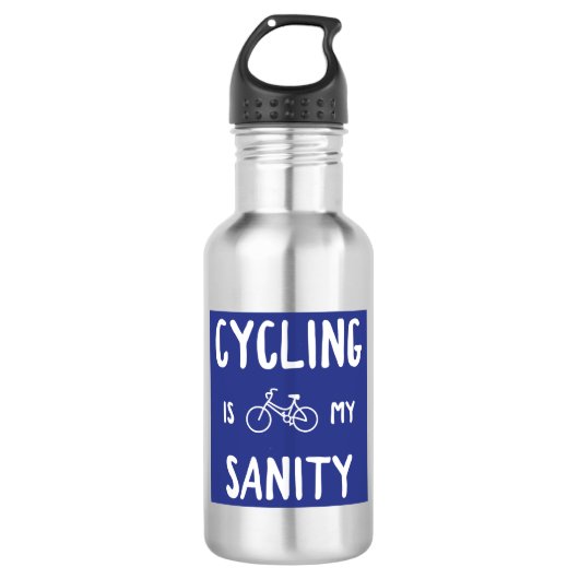 Fietsen is mijn gezond verstand waterfles  (Voorkant)