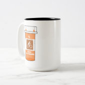 Fietsen is mijn medicijn tweekleurige koffiemok (Voorkant links)