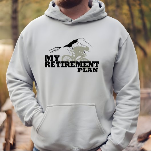 fietsen is mijn pensioenplan hoodie