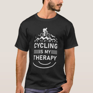 Fietsen is mijn therapie - Bike Riding Gift - fiet T-shirt