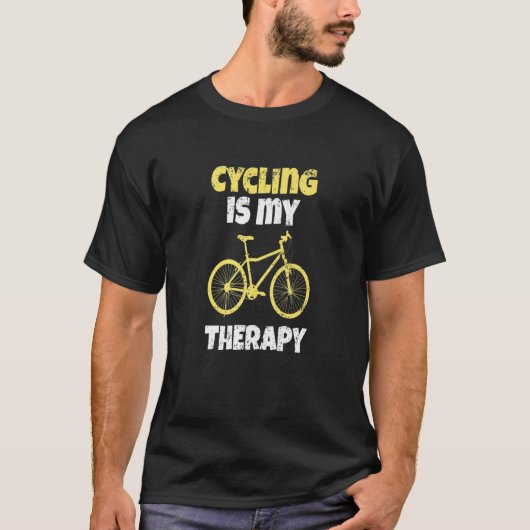 Fietsen is mijn therapiefietsidee. t-shirt (Voorkant)