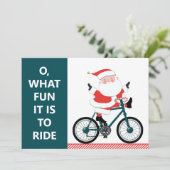 Fietsen Kerstfietsen Feestdagenkaart (Staand voorkant)