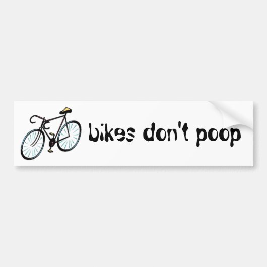 fietsen kloppen niet bumpersticker (Voorkant)