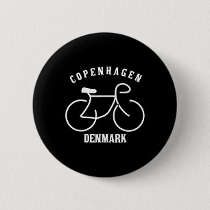 Fietsen Kopenhagen Denemarken Grafisch Ronde Button 5,7 Cm