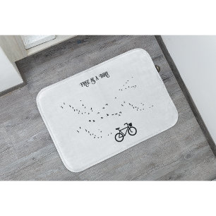 Fietsen Leven, gratis als een vogel aanpasbaar Badmat