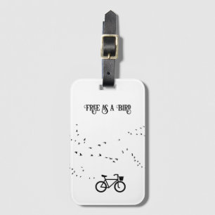 Fietsen Leven, gratis als een vogel aanpasbaar Bagagelabel