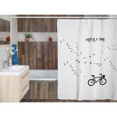 Fietsen Leven, gratis als een vogel aanpasbaar Douchegordijn