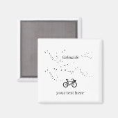 Fietsen Leven, gratis als een vogel aanpasbaar Magneet (Voorkant / Achterkant)