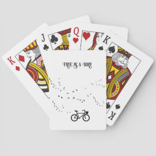 Fietsen Leven, gratis als een vogel aanpasbaar Pokerkaarten