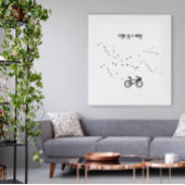 Fietsen Leven, gratis als een vogel aanpasbaar Poster