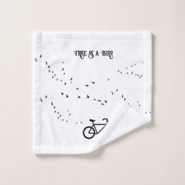 Fietsen Leven, gratis als een vogel aanpasbaar Washandje